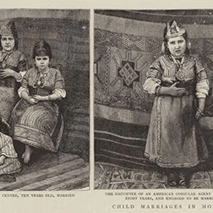Child Marriages in Morocco (engraving)