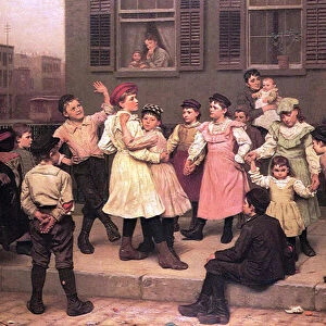Children Dancing in the Street, 1894 (oil on canvas)