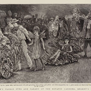The Childrens Floral Fete and Parade at the Botanic Gardens, Regents Park (engraving)