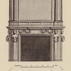 Chimney-Piece designed by Inigo Jones for King Charles I at Greenwich (litho)