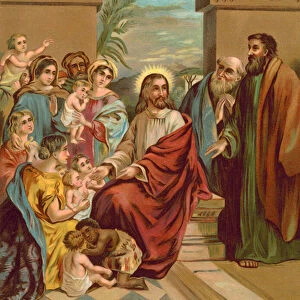 Christ blessing the Children (chromolitho)