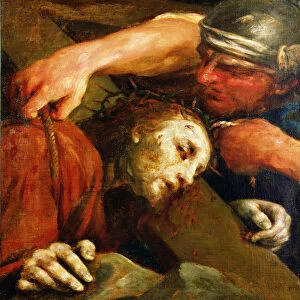 Christ carrying the cross (oil on canvas)
