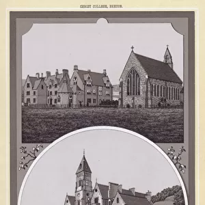 Christ College, Brecon; Memorial Congregational College, Brecon (litho)