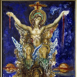 Christ the Redeemer Watercolour by Gustave Moreau (1826-1898) 19th century Sun