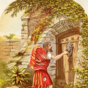 Christian at the Gate, from The Pilgrims Progress by John Bunyan published