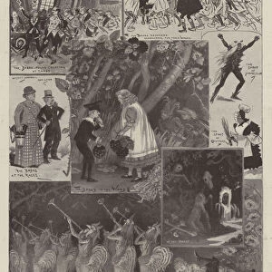 The Christmas Pantomimes, "The Babes in the Wood, "at Drury Lane (litho)
