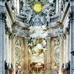 Church of Notre Dame de Guebwiller (France). Baroque architecture made by Beuque, 1763-1769. Assumption by Fidelis Sporrer