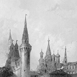 The Church of Vasili Blagennoi, Moscow, engraved by J. H. Kernot, c. 1844 (engraving)