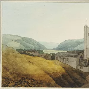 From the Churchyard at Dulverton, Somerset, 1800 (pen, ink & w / c on paper)