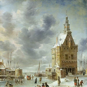 The City Gate of Hoorn (oil on canvas)