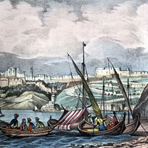 The city of Oran in Algeria in 1840. in"L Algerie ancienne et moderne"