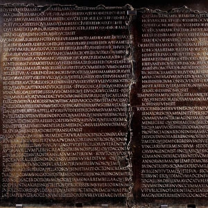 Claudienne table: speech by Claude (Claudius or Clodio, 10 BC-54 AD) Roman emperor
