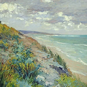 Cliffs by the sea at Trouville (oil on canvas)