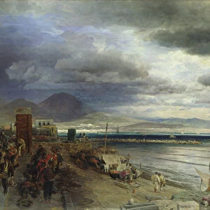 The Coast of Naples, 1877 (oil on canvas)