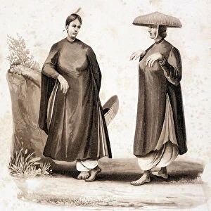 Cohinchinese women. Vietnam v. 1850