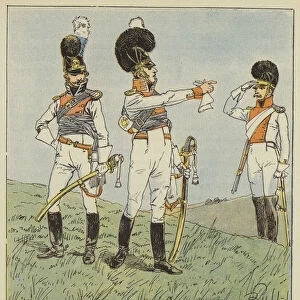 Colonel de chevau-legers, Officier bavarois, Colonel de dragons (colour litho)