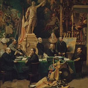 The Colonial Delegates and Jules Ferry (1832-93) 1892 (oil on canvas)