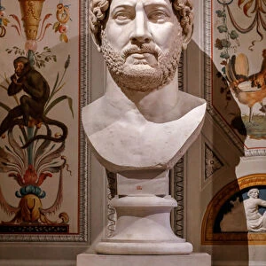 Colossal portrait of Roman Emperor Hadrian. About 140 (sculpture)