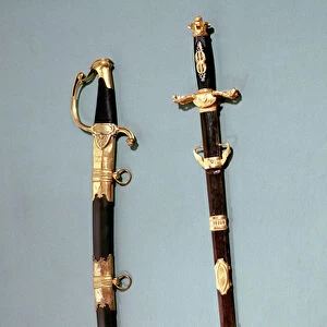 Commemorative sword given by Napoleon Bonaparte for helping him with his successful coup