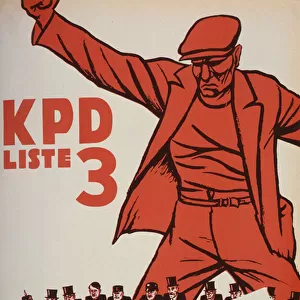 Communist Party election poster, 1932 (colour litho)