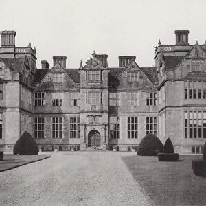 Condover Hall, The Entrance Front (b / w photo)