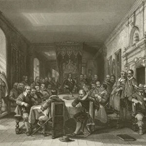 Conference at the Isle of Wight (engraving)