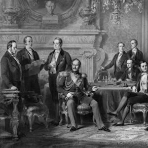 Congress of Paris in february 1856 (engraving)