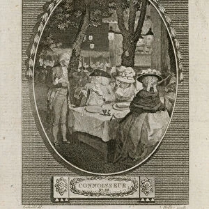 Connoisseur of food and drink (engraving)