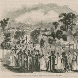 Consecration of the Roman Catholic cemetery (engraving)