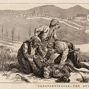 Constantinople, the Outrage on Mr Burness (engraving)