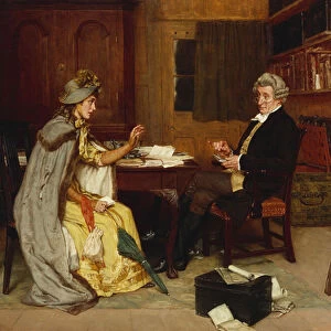 Consulting her Lawyer, 1892 (oil on canvas)