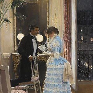 A conversation par Beraud, Jean (1849-1936). Oil on canvas, size : 55, 9x39, 3