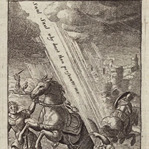 Conversion of St Paul on the road to Damascus (engraving)