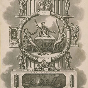 Corinthian Capital, Roses, Pinks and Tulips; Ups and Downs, Ins and Outs of Life in London (engraving)