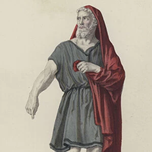 Corneille, Horace, Act III, Sc VI (coloured engraving)