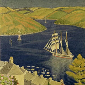 A Cornish Haven, 1930 (w / c and pencil on paper)
