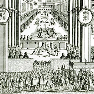 The Coronation of Charles I (engraving) (b / w photo)