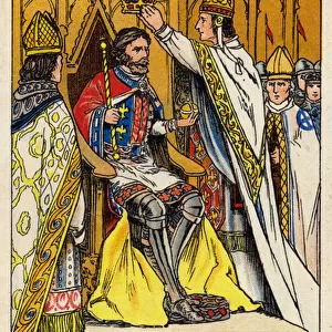 Coronation of Edward I (chromolitho)