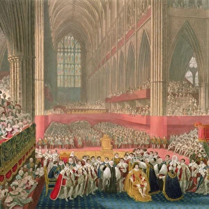 The Coronation of George IV in Westminster Abbey 1824 (aquatint)