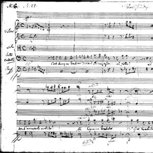 Cosi Dunque Tradisci... recitative and aria, 1783 (pen & ink on paper)