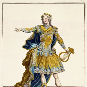 Costume for Apollo in the opera Phaethon, engraved by the artist, c