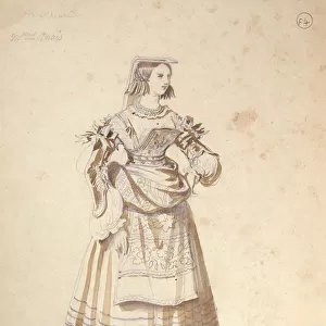 Costume design for Mathurine in an 1847 production of Don Juan