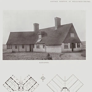 Cottage Hospital at Wells-next-the-Sea, Elevation, Plan (b / w photo)