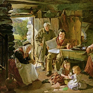 Cottage Interior, 1868 (oil on canvas)