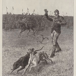 Coursing, slipping the Greyhounds (engraving)