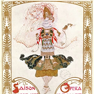 Cover of a programme for the Russian Season of Opera and Ballet, 1909 (w / c on paper)