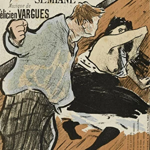 Cover of the score of Amoureuse! by Felicien Vargues, by Ibels, Henri Gabriel (1867-1936)