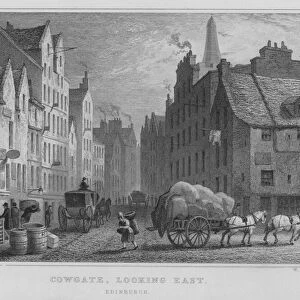 Cowgate, looking East, Edinburgh (engraving)