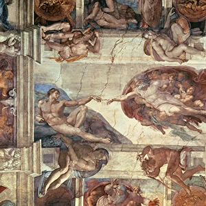 The Creation of Adam, detail from the Sistine Ceiling, 1511-12 (fresco)