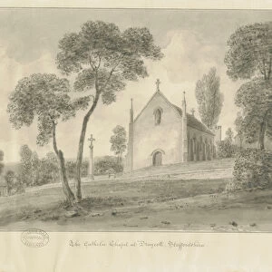Cresswell - Draycott-in-the-Moors Catholic Chapel: sepia drawing, 1841 (drawing)